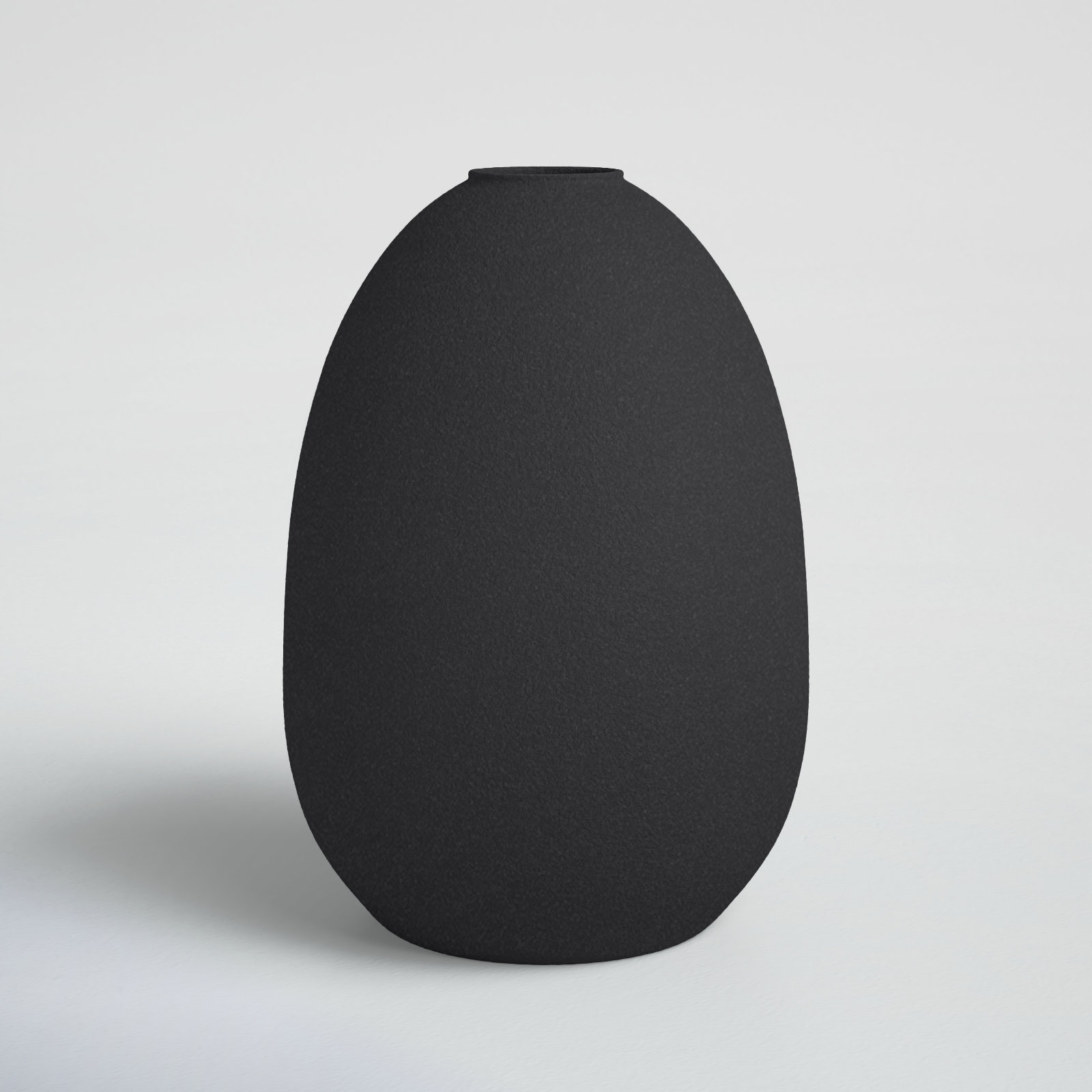 Jenny Aluminum Table Vase, Black, 7.25" H x 5" W x 5" D