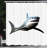 East Urban Home Shark Shower Curtain Wild Sea Creature Art Blue Grey White-2004119760