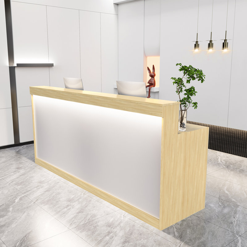 Bureau de réception moderne et ergonomique avec éclairage DEL