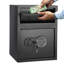 Coffre-fort de dépôt numérique, coffre-fort électronique en acier avec clavier, boîte de dépôt verrouillable avec fente, coffre-fort en métal avec deux clés de secours pour vos objets de valeur (produits en plomb)