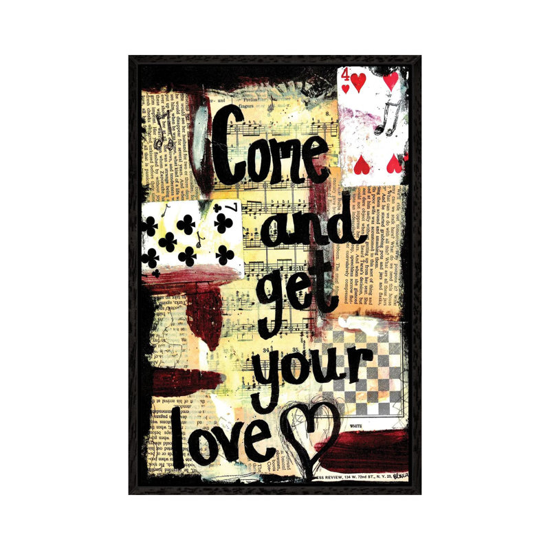 Come And Get Your Love by Elexa Bancroft - Print on Canvas, 66.04 cm H x 45.72 cm W, Black Framed
