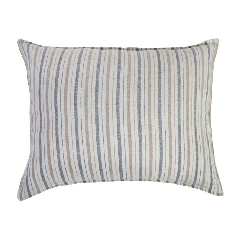 Naples Linen Striped Pillow Cover & Insert, 28" x 36", Rectangular
