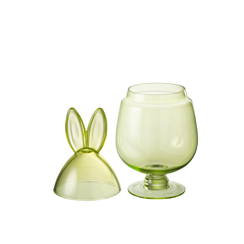 Glass Jar, 38cm H x 17cm W x 17cm D, Green