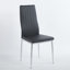 Ensemble de 4 chaises, pieds chromés, siège noir-1077029388-1077029390