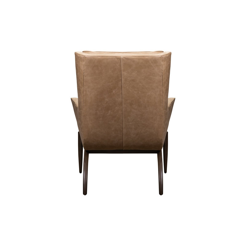 Verona Chair in Morgan Flax, Dark Brown, Verona Light Brown Genuine Leather
