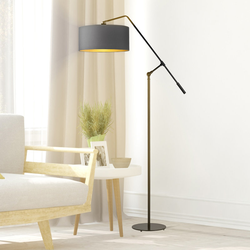 170cm Task Floor Lamp, White, Black
