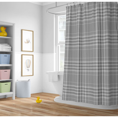 Christopher Plaid Ultra-Thin Lightweight Shower Curtain