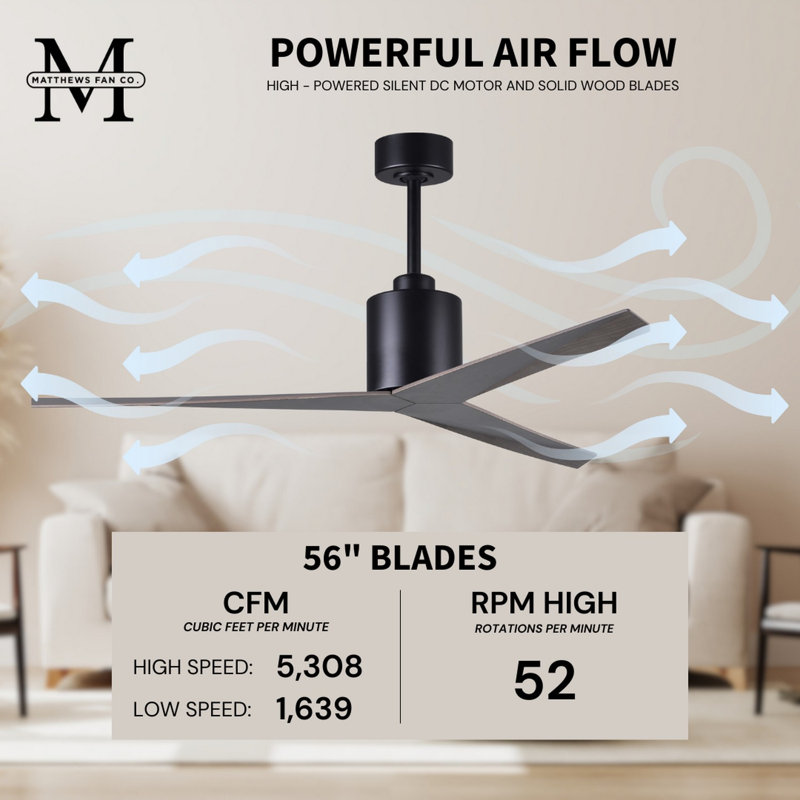 Eliza Outdoor Downrod Ceiling Fan, Old Oak Tone, Matte Black