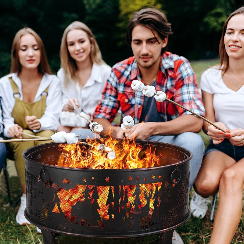 Round Charcoal Smokeless Fire Pit