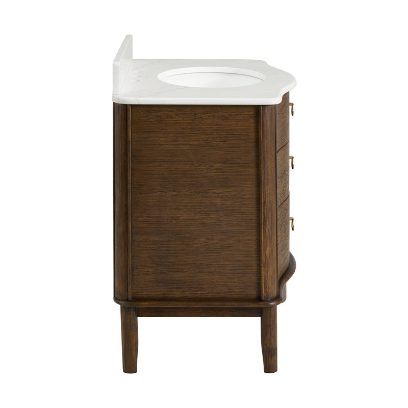 Grace 72" Bathroom Vanity In Natural Enhanced Oak, 36'', Enhanced Brown Oak