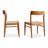 Burlywood Solid back side Chair(Set of 2)