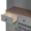 Grand lit escamotable avec armoire de rangement, support à vin, porte-verre, tiroirs et bande DEL multicolore, gris-117045419