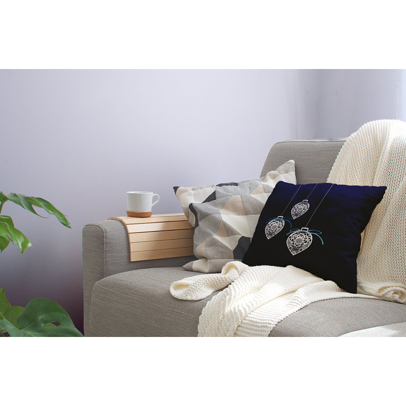 Square Pillow Cover & Insert, 16" H x 16" W, Navy Blue