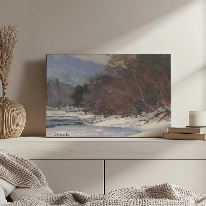 «Nashawannuck Pond in Easthampton MA» par Stephen Calcasola, reproduction d'art sur toile, H 24 po x l 32 po