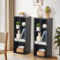 4-Cube Black Bookcase, Small Storage Cabinet with Open Shelves (Set of 2)