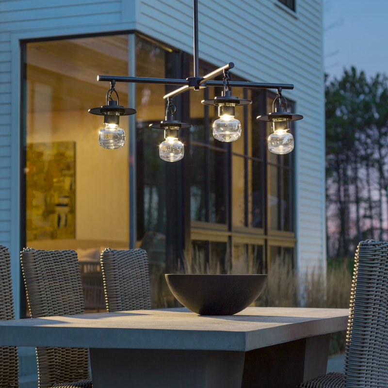 Mason 4 - Light Outdoor Chandelier, Coastal Bronze