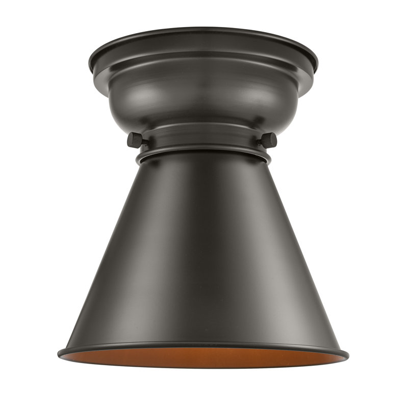 Donovan Flush Mount, Oil Rubbed Bronze, 6 Watt Vinage LED Bulb
