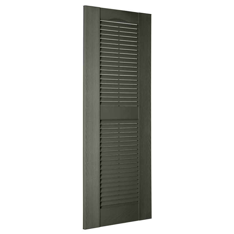 Volet à persiennes sur mesure avec dessus cathédrale, Bourgogne, 17.75", 84"