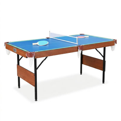 RACK Crux 55 in Folding Billiard/Pool Table (Green 3-in-1 Multi Game)