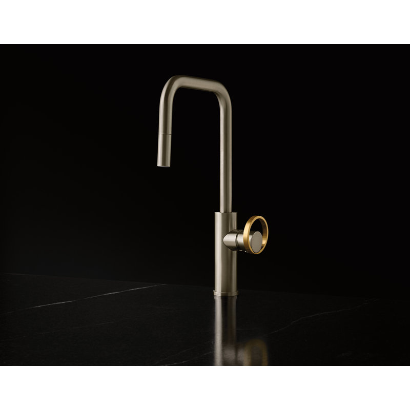 Eclissi™ Pull-Down Single Handle Kitchen Faucet With Accessories, Satin Nickel