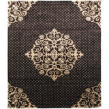 Metro Velvet hand-knotted Wool/Viscose Ivory/Light Blue Area Rug