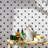 Gotham 1" Hex White with Black Dot 10-1/4" x 11-7/8" Porcelain Mosaic Floor and Wall Tile