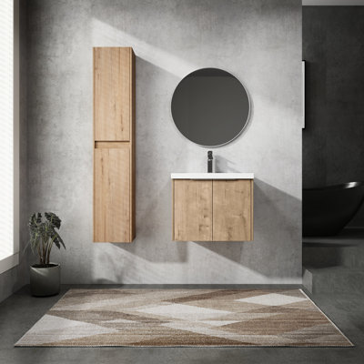 Meuble-lavabo de salle de bain avec lavabo et armoire d'appoint - Modern Distinction 24 "and Allure