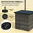 Wicker Side Table With Umbrella Hole-603339232
