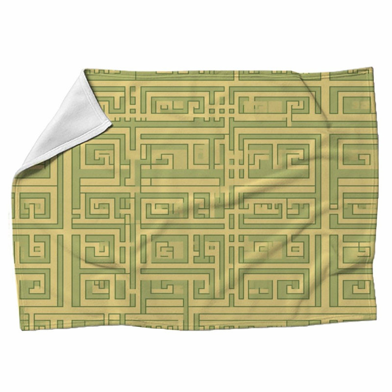 Jeté Markco, Vert/jaune, Simple