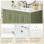 Ensemble de meuble-lavabo 36 po avec lavabo en céramique et armoire de rangement - Organisateur peu encombrant-521721107