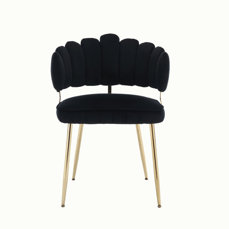 Durring Velvet Armchair, Black Velvet