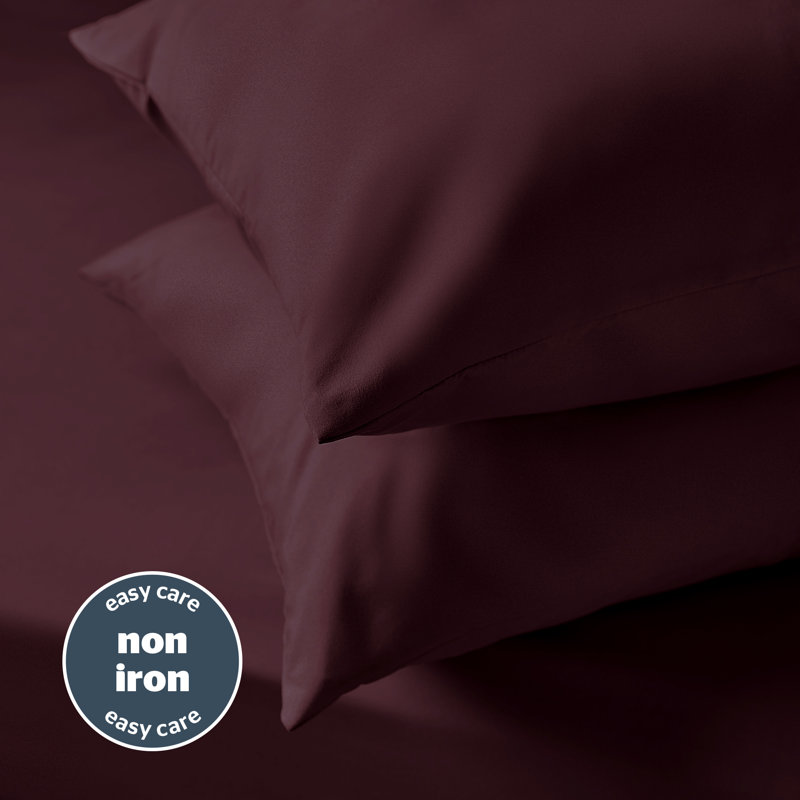 Silentnight Supersoft Plain Microfibre Housewife Pillowcase, Purple
