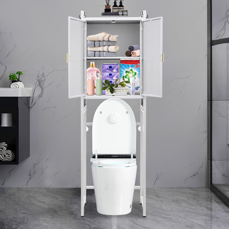 Delorian Freestanding Over The Toilet Storage, White