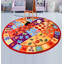 Tapis pour enfants Furnish my Place Mcclanahan 745 ABC | Alphabet éducatif | Tapis animaux animaux | Design contemporain | Multicolore-944855673