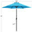 Parasol de marché 9pi avec bouton poussoir-111781684
