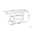 Cecilija Rectangular Acacia Solid Wood Steel Outdoor Dining Table - 160 cm W 90 cm D