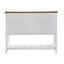 Console de bar avec armoire à 2 portes et 1 tiroir, bar à café, porte-bouteilles, table de hall d'entrée avec tablette de rangement, tables de canapé Buffet pour cuisine, couloir, salle à manger, salon, blanc