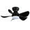 Ventilateur de plafond encastré noir moderne 30 po avec lumière DEL à intensité variable, moteur à courant continu, 5 pales en ABS, télécommande pour chambre à coucher, salon ou appartement contemporain