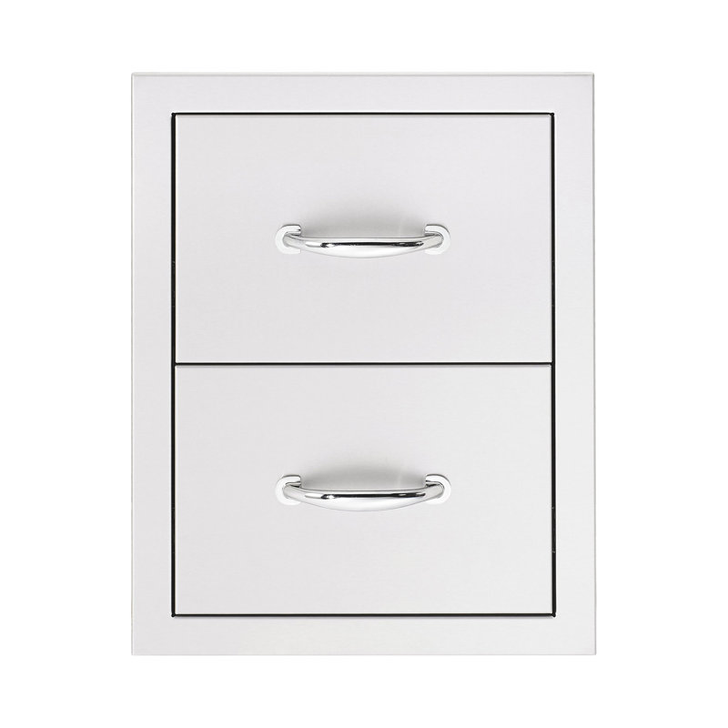 Tiroirs doubles 17 po en acier inoxydable