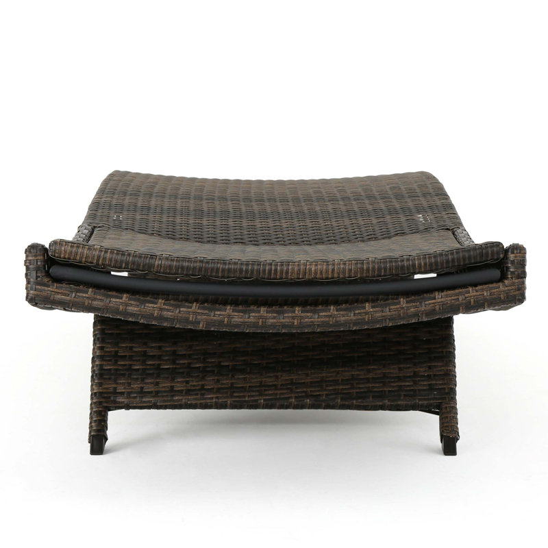 Salem Pe Wicker Chaise Lounge, Brown