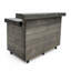 Comptoir de bar mobile d'extérieur en bois 5 pi x 30 po avec roulettes