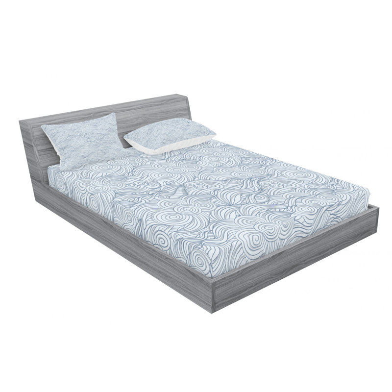 Microfiber Sheet Set, Queen Sheet Set with Fitted Sheet, Blue Wave