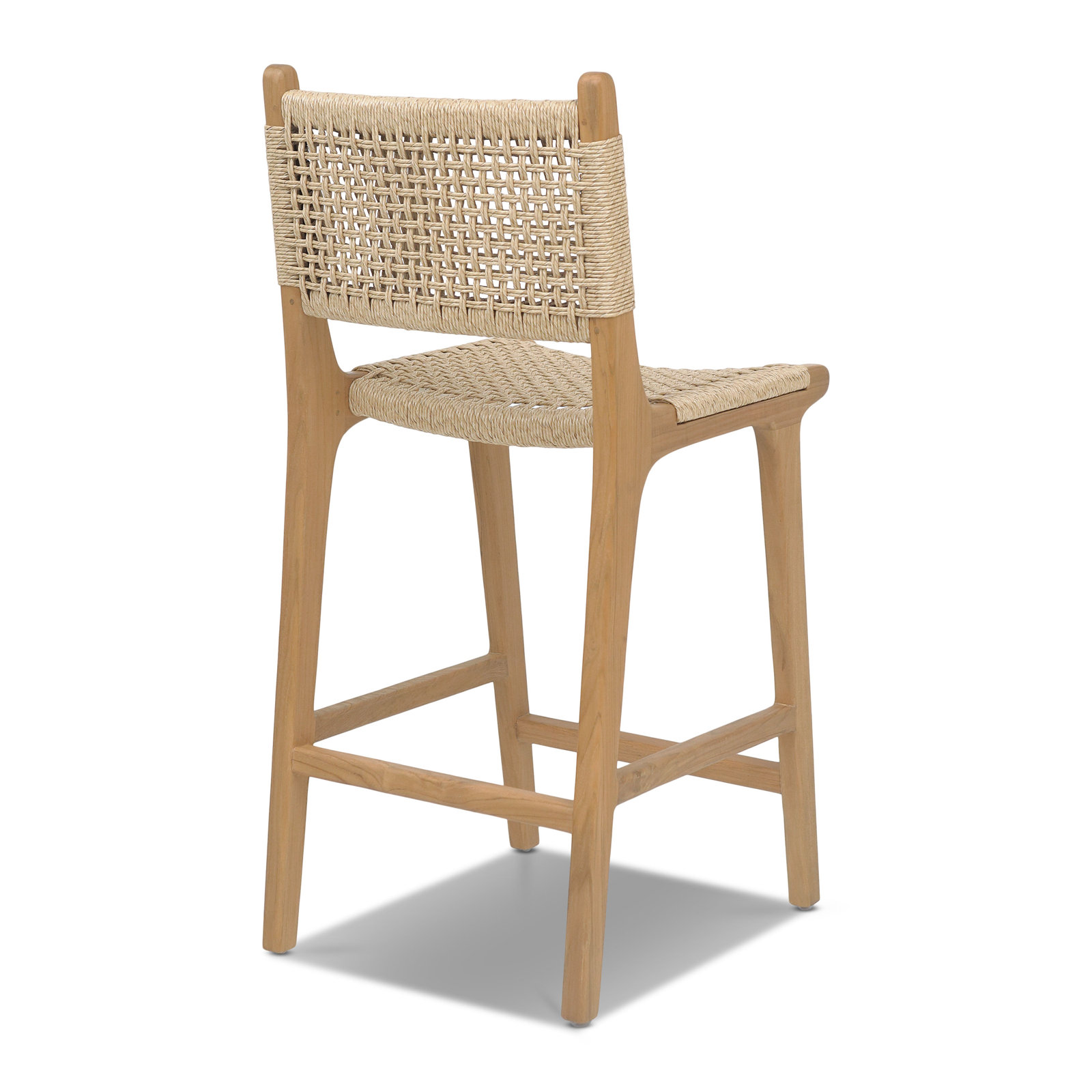 Yvaine Franc 25" Teak Patio Bar Stool