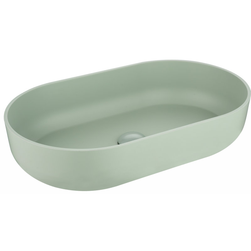 Wenty 24"x14" Oval Green ABS Bathroom Vessel Sink
