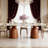 Luxe Double Pedestal Dining Table 86.61"93.7"- Rectangular Sintered Stone Table With Round Edges-1217217018-1221094142