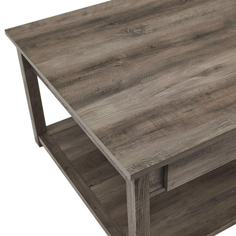 Cadhla 1-Drawer Coffee Table with Storage, Gray Wash