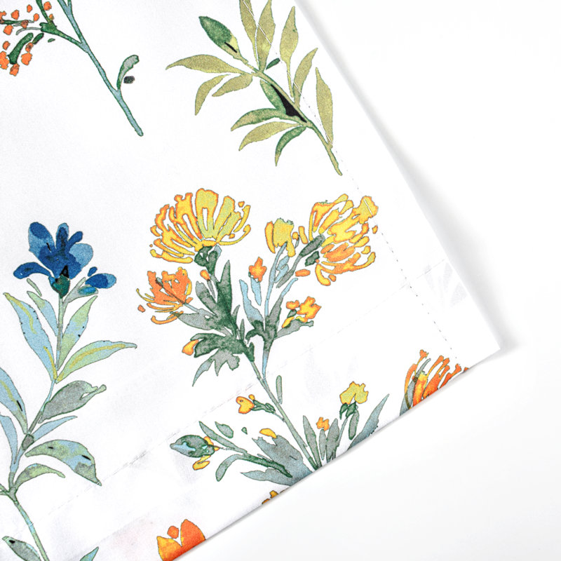 Jaeven Floral Tailored 52'' W Window Valance, 52" W x 14" L, Multicolor