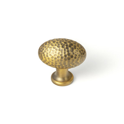Hammered Oval Cabinet Knobs, Solid Metal Drawer Knobs for Kitchen Cabinets & Furniture