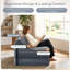 Canapé-lit futon capitonné pliable avec support pour le dos, taille simple, velours côtelé-591291740