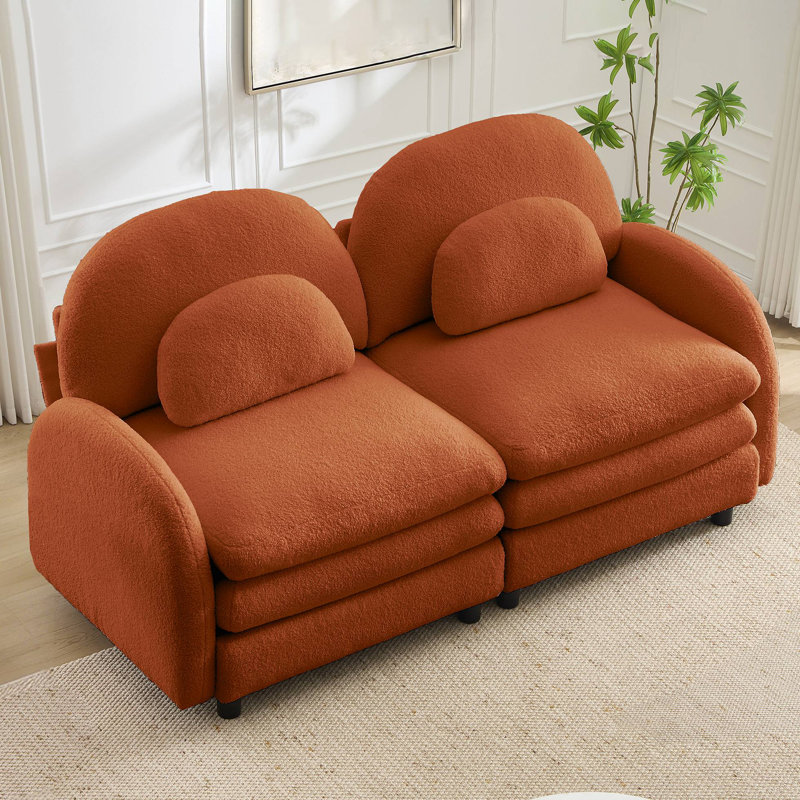 Canapé-lit Teddy, Orange